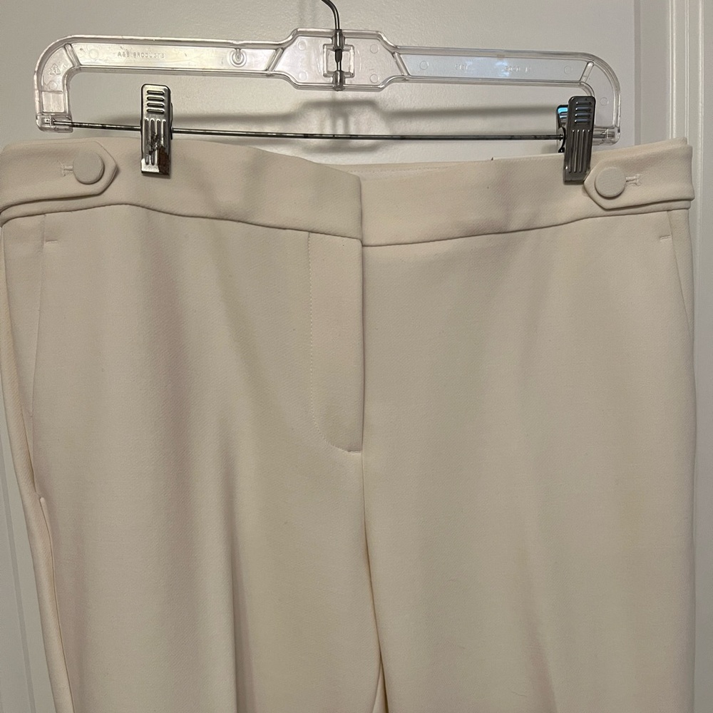 Ann Taylor The Straight Leg Pant In Texture / Ivory